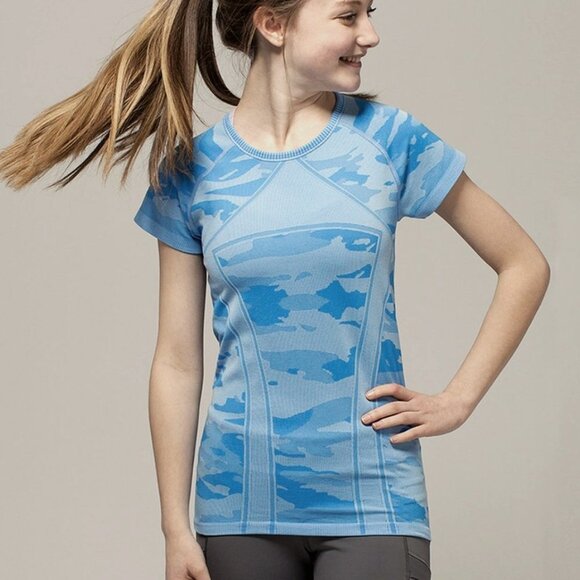 Ivivva Other - Ivivva by Lululemon Blue Camo Fly Tech Short-Sleeve Performance Tee S